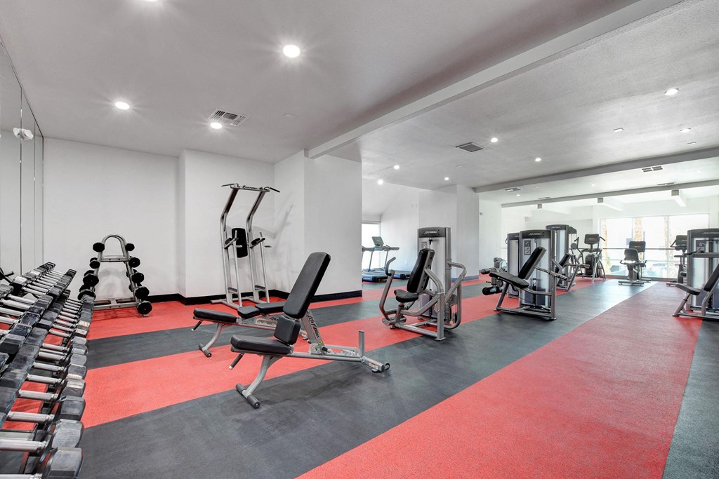 the gym at Evoq Apartment Homes, Las Vegas Nevada  