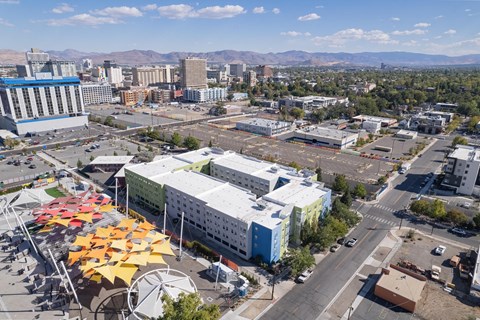 an aerial view of the city at The Onyx at 695, Nevada