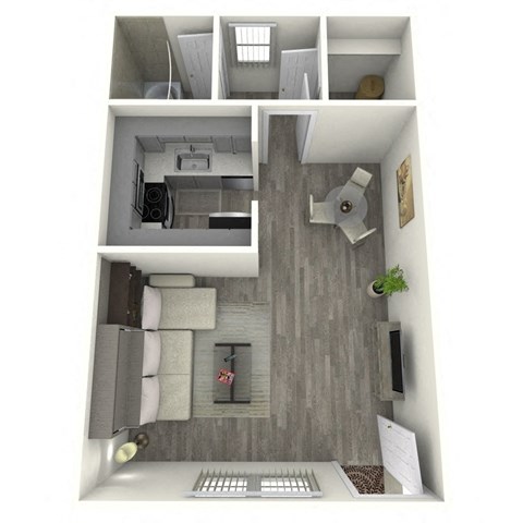 Studio Floor Plan at Evoq Apartment Homes, Las Vegas, 89169  