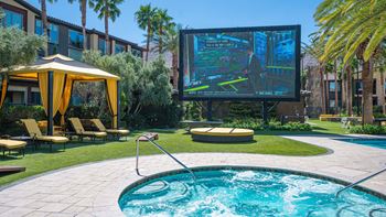 swimming pool with spa and TV  at Tuscan Highlands, Las Vegas, NV, Nevada , 89141