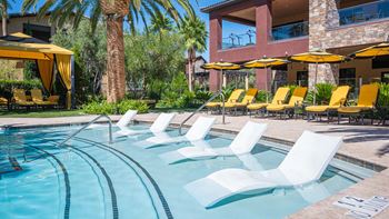 Crystal Clear Swimming Pool with sitting area at Tuscan Highlands, Las Vegas, NV