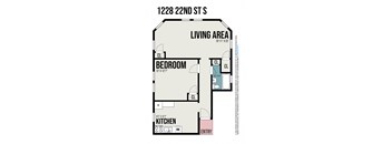 1 Bedroom/ 1 Bathroom