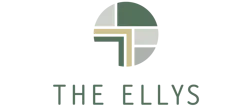 A logo with a circle and a stylized letter
