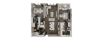 B1a Floorplan at The Union Flats at Fishers District, Fishers