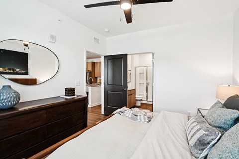 Bedroom With Closet at The Pullman Luxury Apartments, Atlanta, GA