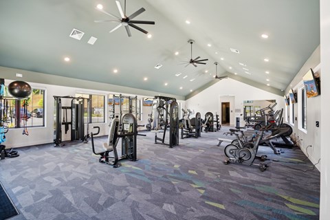 Modern Fitness Center at The Pullman Luxury Apartments, Georgia, 30349