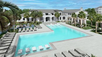 Aerial Pool View at Terrassa Luxury Apartments, Saint Augustine, 32084