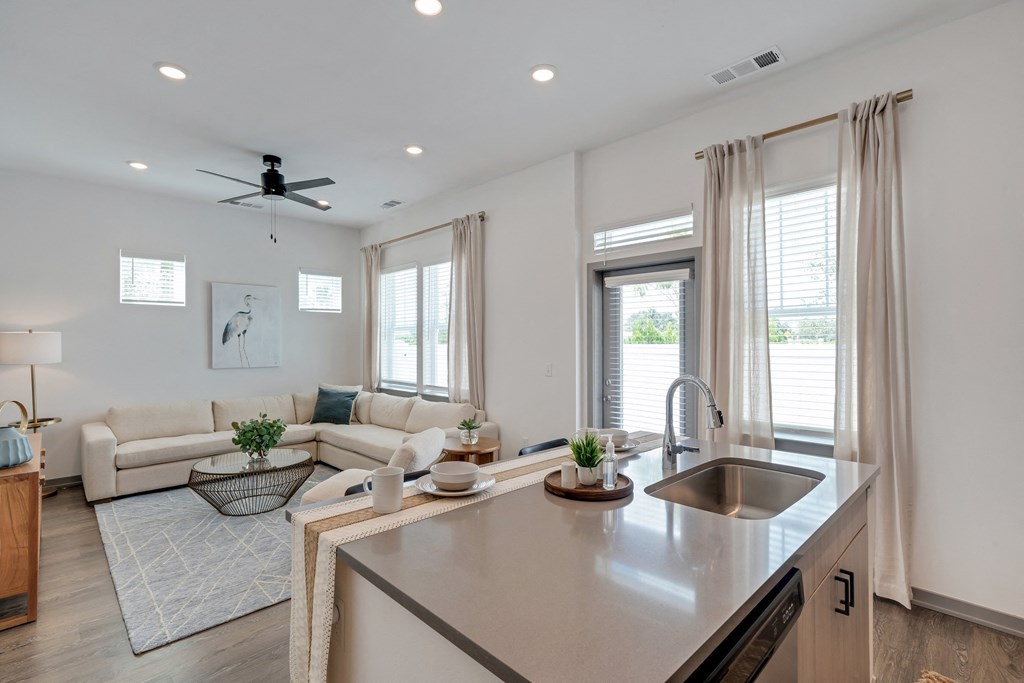 Kitchen And Living at The Boardwalk at Tradition, Port St Lucie, FL, 34987