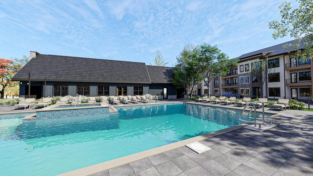 Pool View at The Landing at Lemay, Fort Collins Colorado