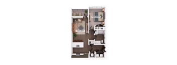 A1 Floor plan at Switch Luxury Apartments, Colorado Springs