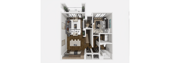A1U Floor Plan at The Levi Luxury Apartments, McDonough, GA