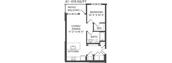 A1 Floor Plan at Apex, Colorado Springs, CO