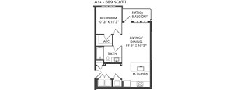 A1plus Floor Plan at Apex, Colorado Springs, Colorado