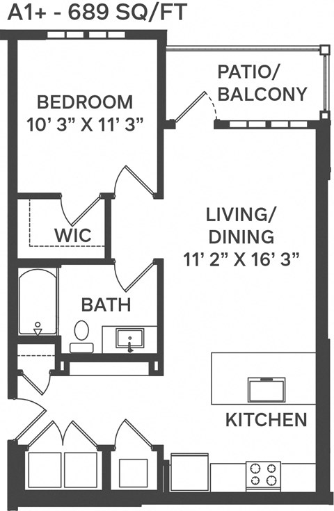A1plus Floor Plan at Apex, Colorado Springs, Colorado