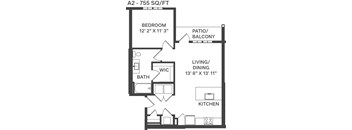 A2 Floor Plan at Apex, Colorado Springs, 80923