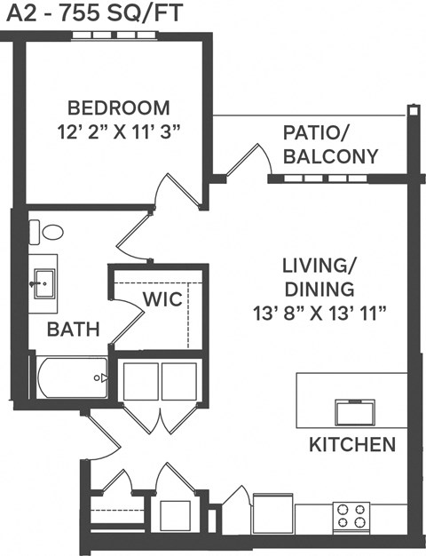 A2 Floor Plan at Apex, Colorado Springs, 80923