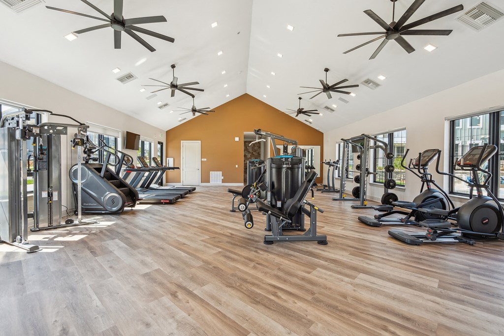 the estates at tanglewood| fitness center with exercise equipment  at Taylor Farms, North Carolina