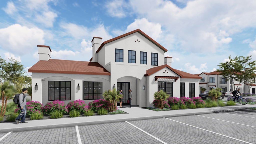 a rendering of a white house with a red roof at Stella, Arizona