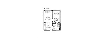A1 Floor Plan at Avenue64, O'Fallon, Missouri
