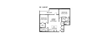 B2 Floor Plan at Avenue64, Missouri, 63368