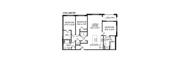 C1A Floor Plan at Avenue64, O'Fallon, MO, 63368