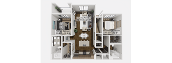 B1 Floor Plan at The Levi Luxury Apartments, Georgia, 30253