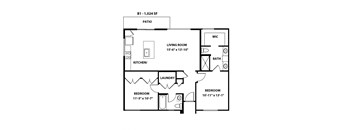 B1 Floor Plan at Grandstone at Sunrise, Peoria, AZ, 85383