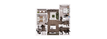 B1 Floor plan at Switch Luxury Apartments, Colorado Springs, CO, 80921
