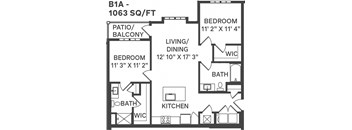 B1A Floor Plan at Apex, Colorado, 80923