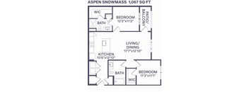 B1 Aspen Snowmass Floor Plan  at Notch66, Longmont, CO, 80504
