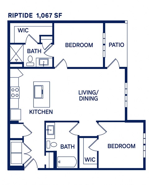 B1 Floor Plan at Drift, Daytona Beach