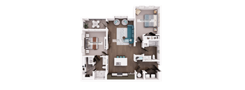 B1a Floor plan at Switch Luxury Apartments, Colorado Springs, CO