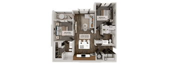 B1b Floor Plan at Heritage on Hover Apartments, Longmont, CO, 80503