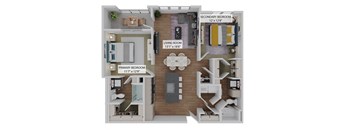2 bed 2 bath B at The Concord Apartments, Florida