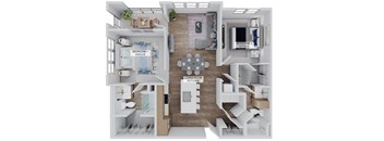 The Gulfstream B1C Floorplan at The Stadler Luxury Apartments, Bradenton, 34210