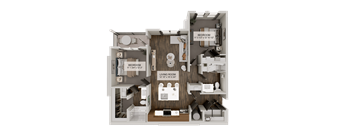 B1p Floor Plan at Heritage on Hover Apartments, Longmont