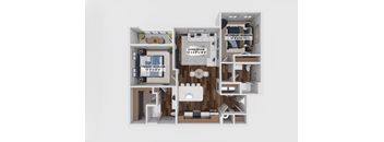 2 Bedroom 2 bath floorplan at The Maverick Luxury Apartments, Monument, 80132