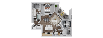 The Concorde B2 Floorplan at The Stadler Luxury Apartments, Bradenton