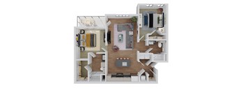 2 bedroom floor plan  the residences at sawmill park apartments in