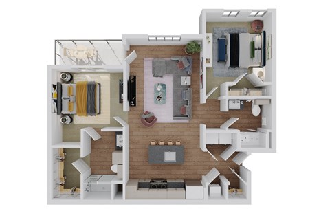 2 bedroom floor plan  the residences at sawmill park apartments in