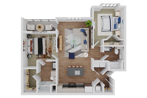 2 bedroom floor plan  the residences at
