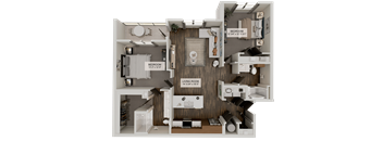 B2a Floor Plan at Velara Luxury Apartments, Ponte Vedra Beach