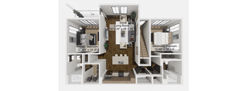 B2 Floor Plan at The Levi Luxury Apartments, Georgia, 30253