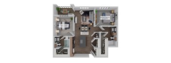 B4 Floor Plan at Refinery at Pointe17 Apartments, Arizona, 85085