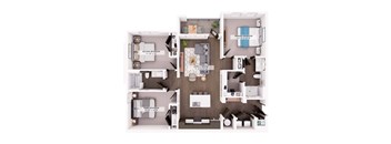 C1 Floor plan at Switch Luxury Apartments, Colorado Springs, CO, 80921