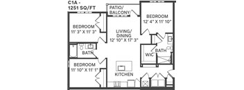 C1A Floor Plan at Apex, Colorado Springs