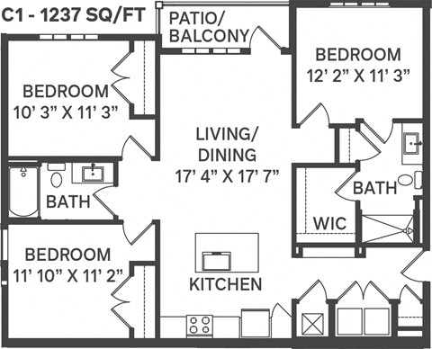 C1 Floor Plan at Apex, Colorado Springs, Colorado