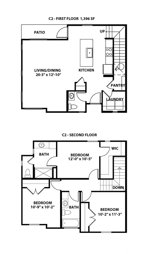 C2 Floor Plan at Grandstone at Sunrise, Peoria, Arizona