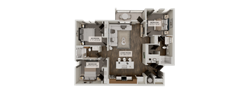 C2 Floor Plan at Velara Luxury Apartments, Florida, 32081