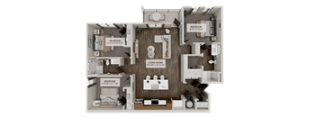 C2 Floor Plan at Heritage on Hover Apartments, Longmont, Colorado